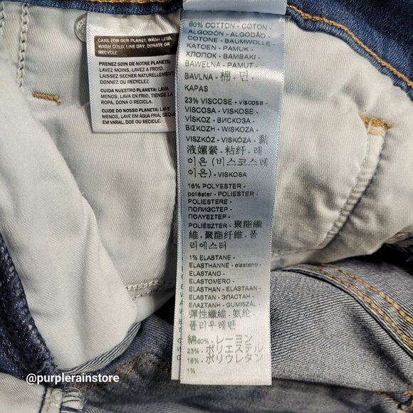 Levi's Jeans Size 31 Skinny Capri 311 Shaping Tummy Control Medium Dark Wash - Picture 6 of 14